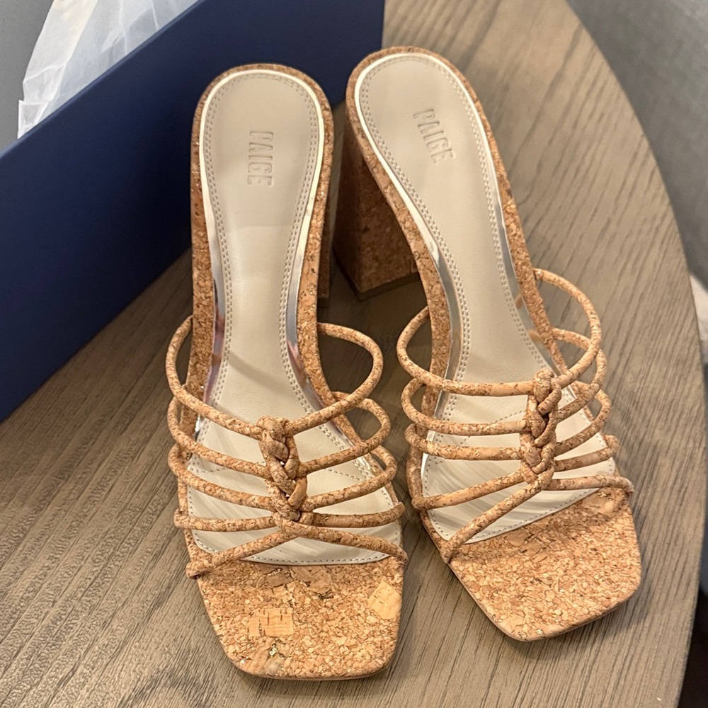 Paige Women's Cork Strappy Heels